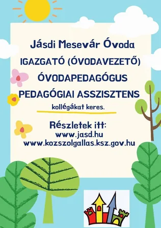 Állás lehetőség a Jásdi Mesevár Óvodában borítóképe