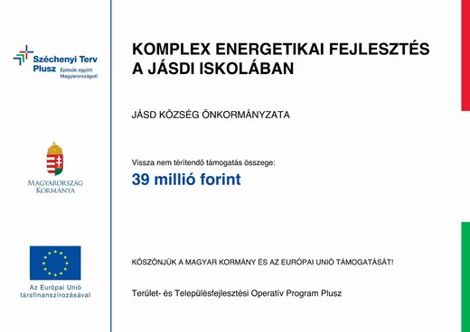 'Komplex energetikai korszerűsítés a jásdi iskolában' cikk borítóképe