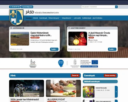 'Megújult Jásd honlapja' cikk borítóképe